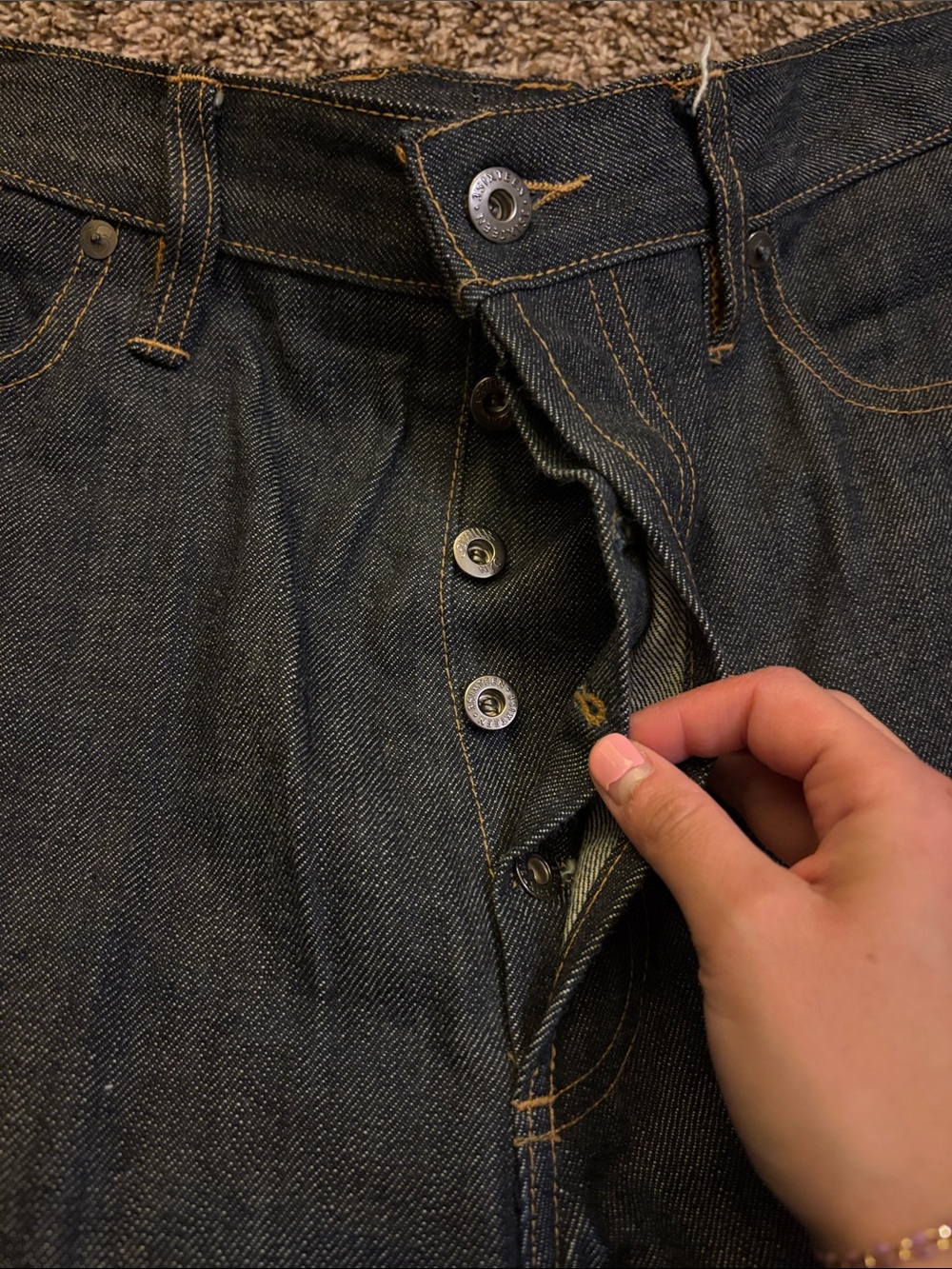 3sixteen Men’s Dark Blue Straight-Leg Jeans - W 36, L 30 - Picture 3 of 5